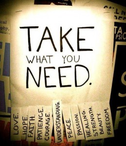 take what you need