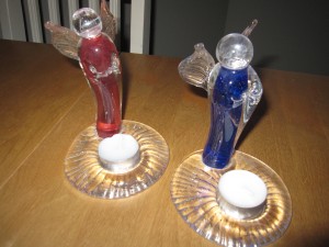 angels in glass _candellightholder